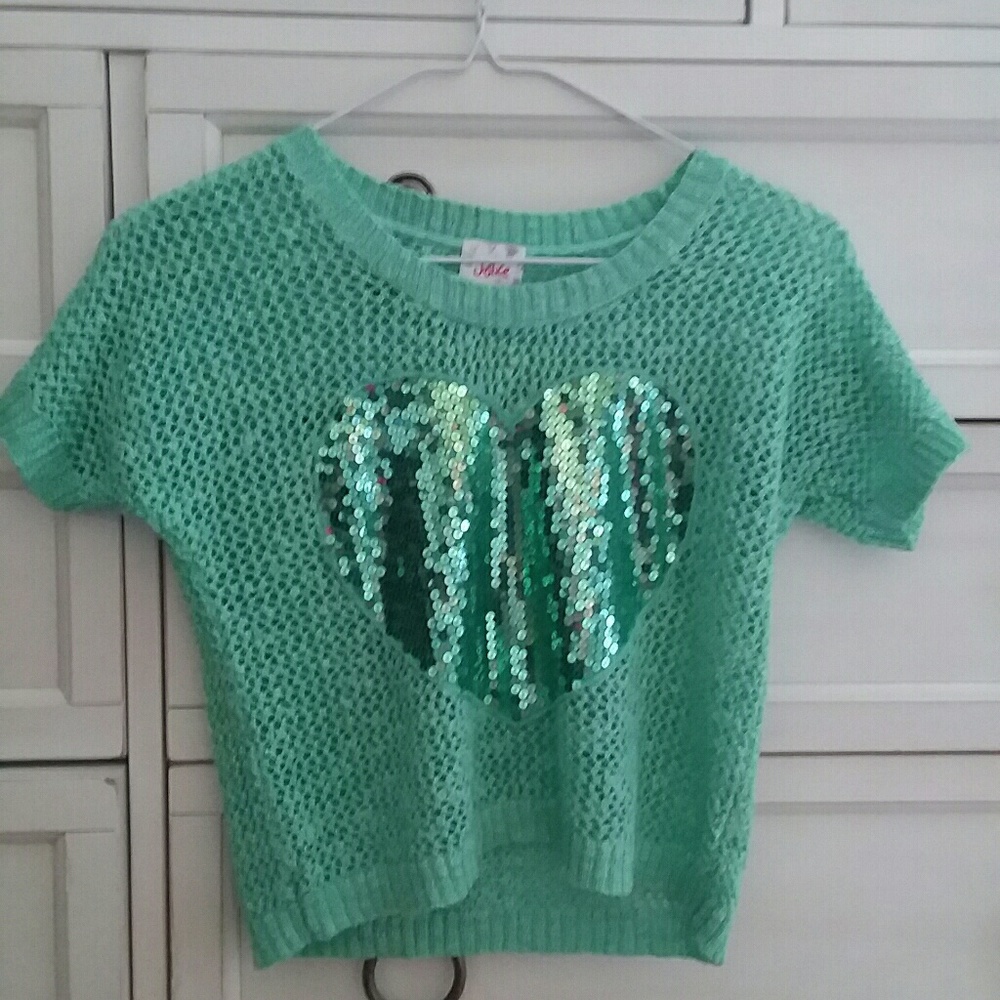 Justice knit over shirt.